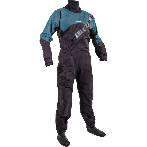 2025 Gul Junior Dartmouth Eclip Zip Drysuit GM0389-B9 - Black / Blue